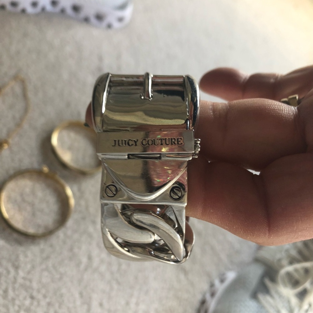 Juicy Couture silver buckle cuff